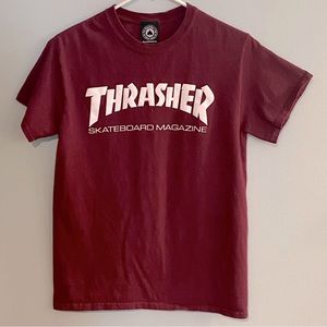 Thrasher Skateboard Magazine T-Shirt SZ S Maroon